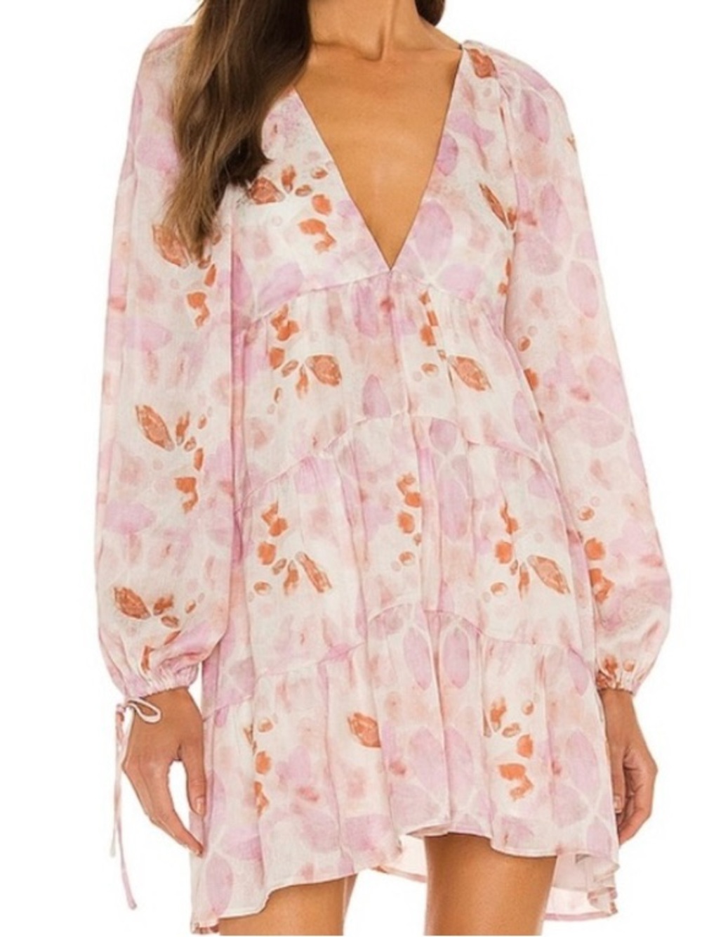House of Harlow 1960 Pink & Peach Floral Maxi Dress x sofia richie dress